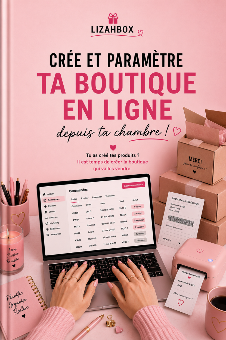 Ebook: Crée et paramètre ta boutique en ligne, depuis ta chambre !