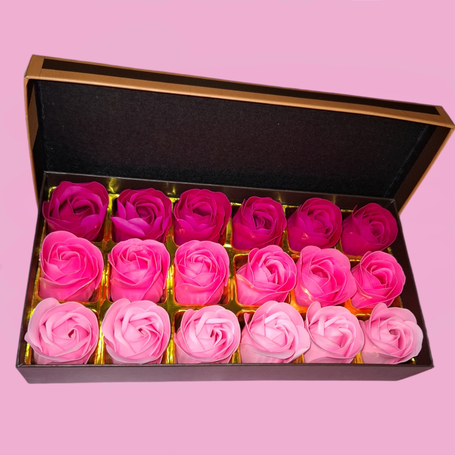 Coffrets roses de savon