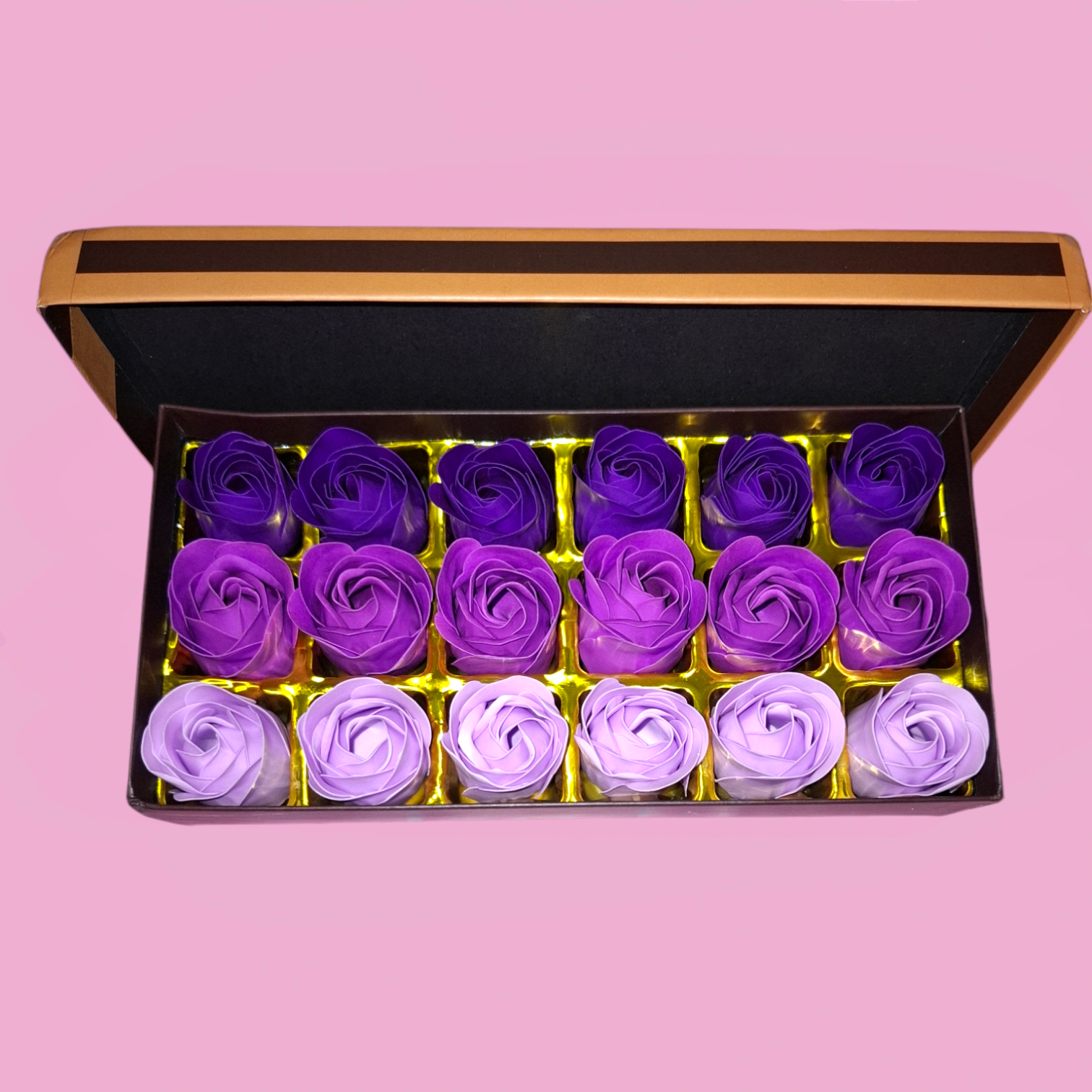 Coffrets roses de savon