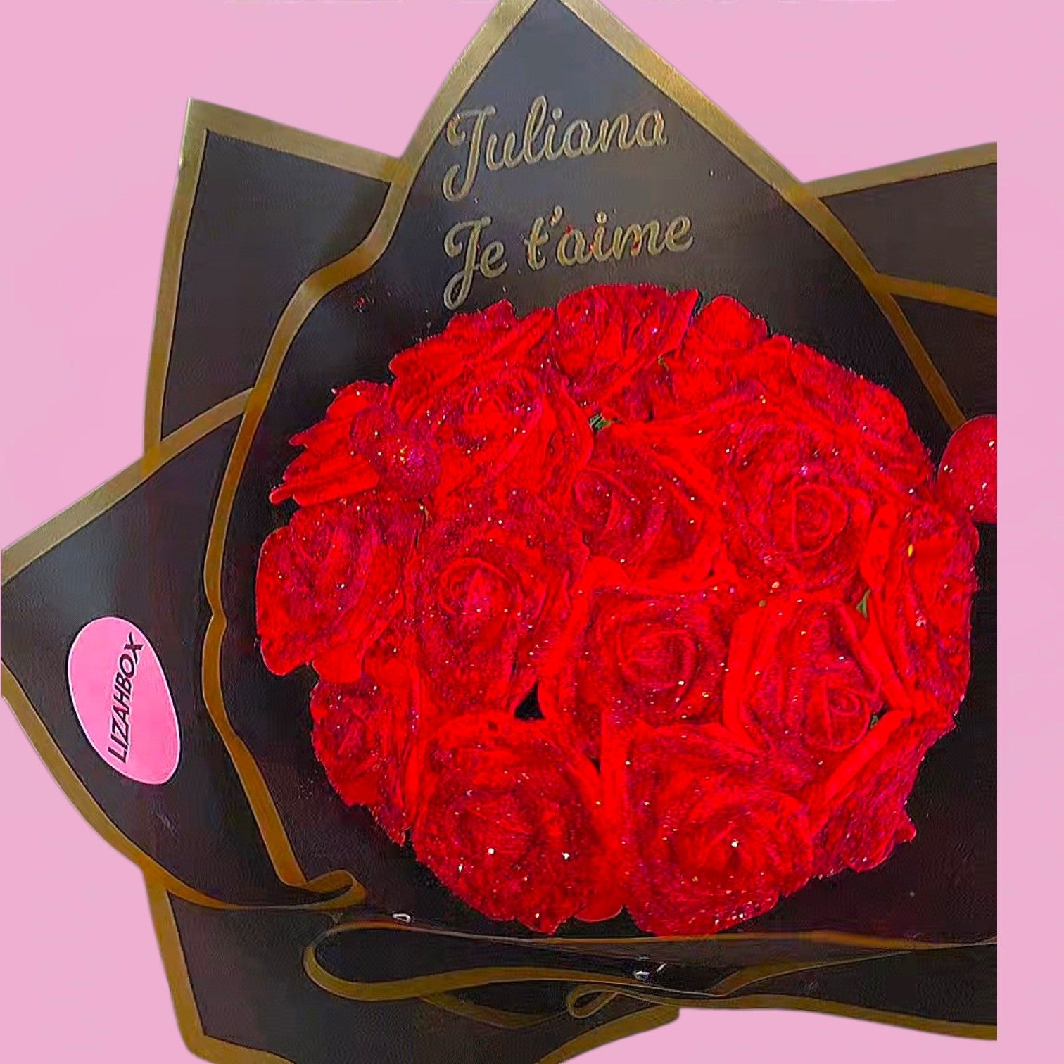 Bouquet de 20 roses éternelles à 45 euros - personnalisation gratuite