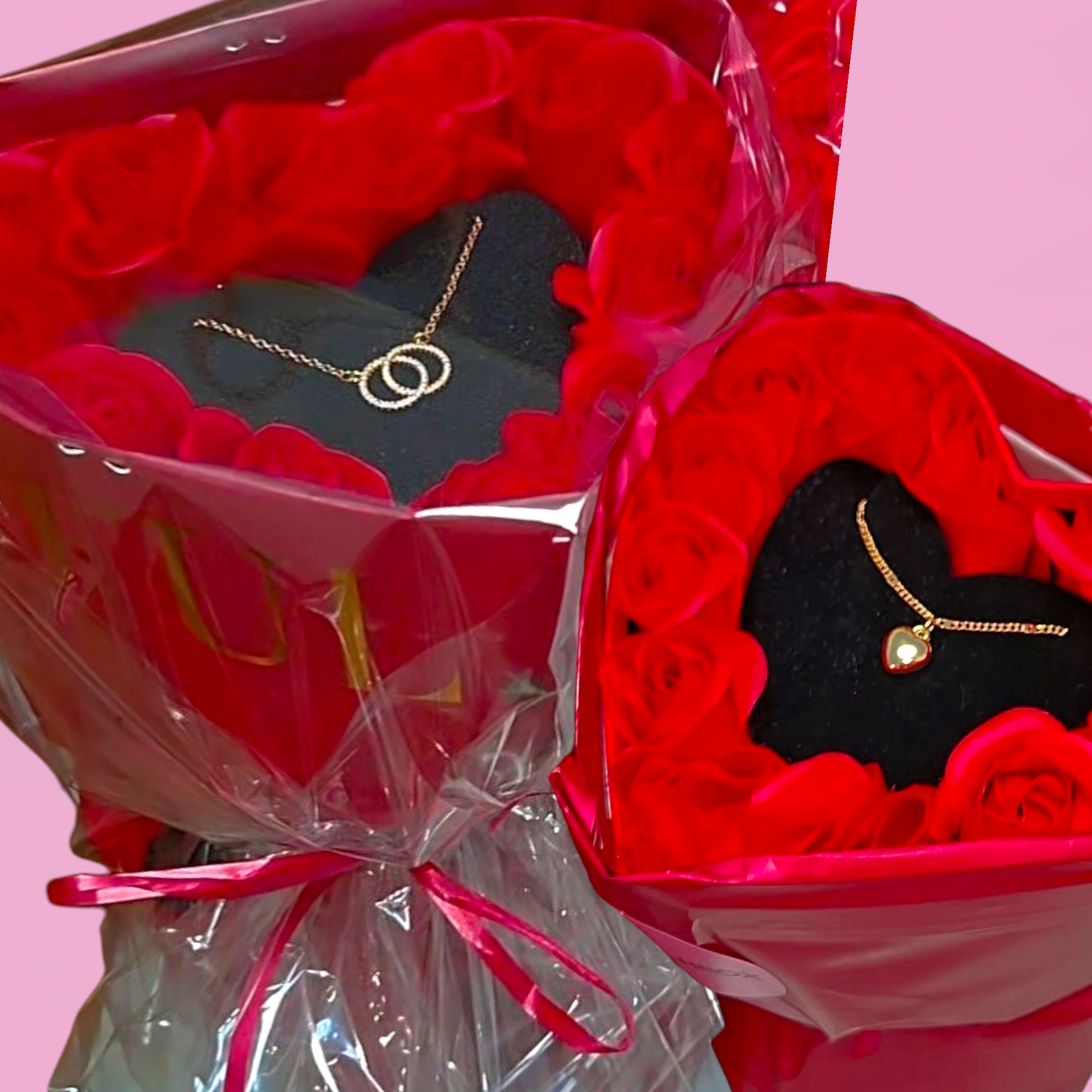 Rose box pendentif cœur