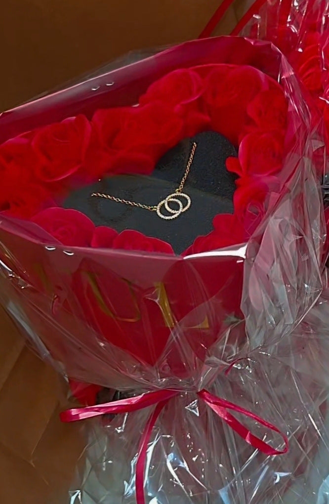 Rose box pendentif cœur