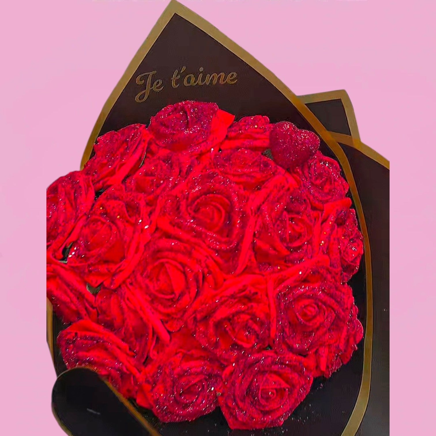 Bouquet de 20 roses éternelles à 45 euros - personnalisation gratuite